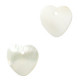 Shell charm round 8mm Heart 9-11mm White